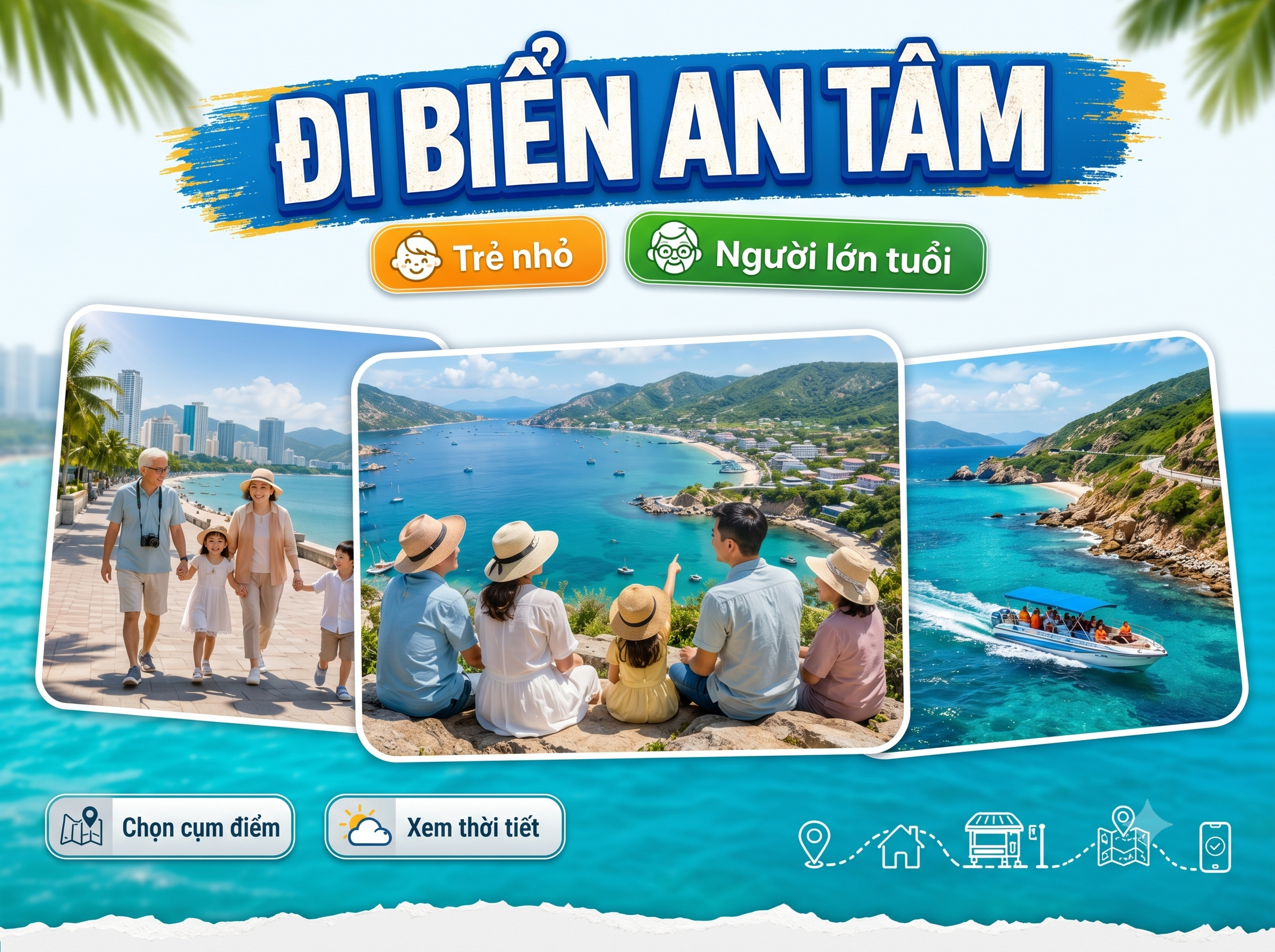 Du lịch biển đảo cùng trẻ nhỏ hoặc người lớn tuổi cần chuẩn bị gì?
