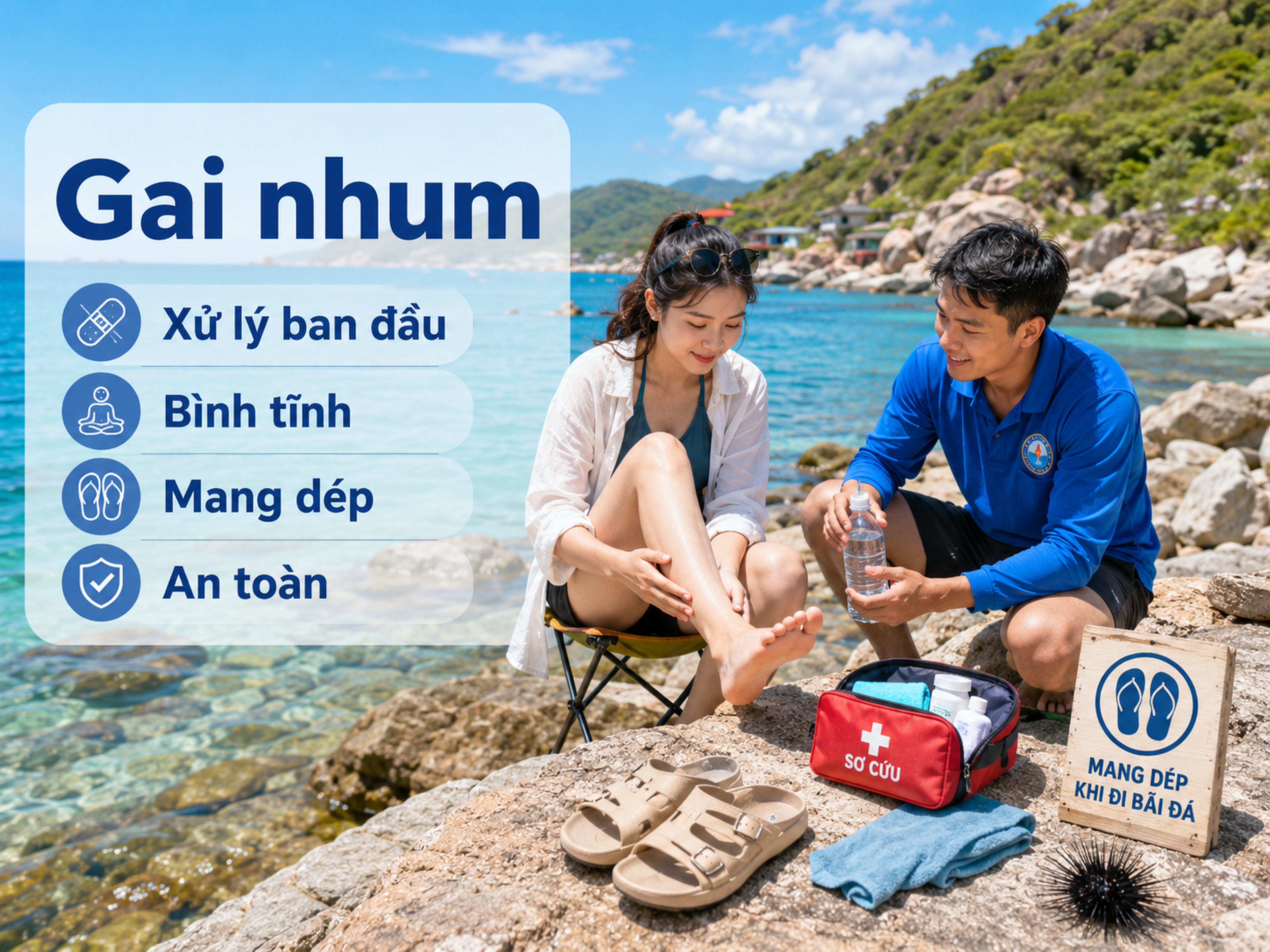 Dẫm phải gai nhím biển/nhum: xử lý ban đầu - Hình 1